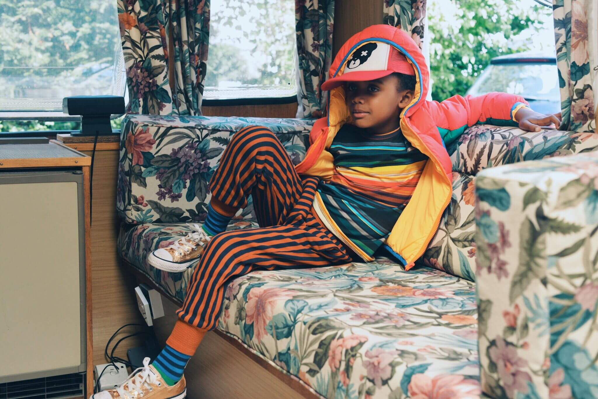 Retro Campers kids fashion editorial